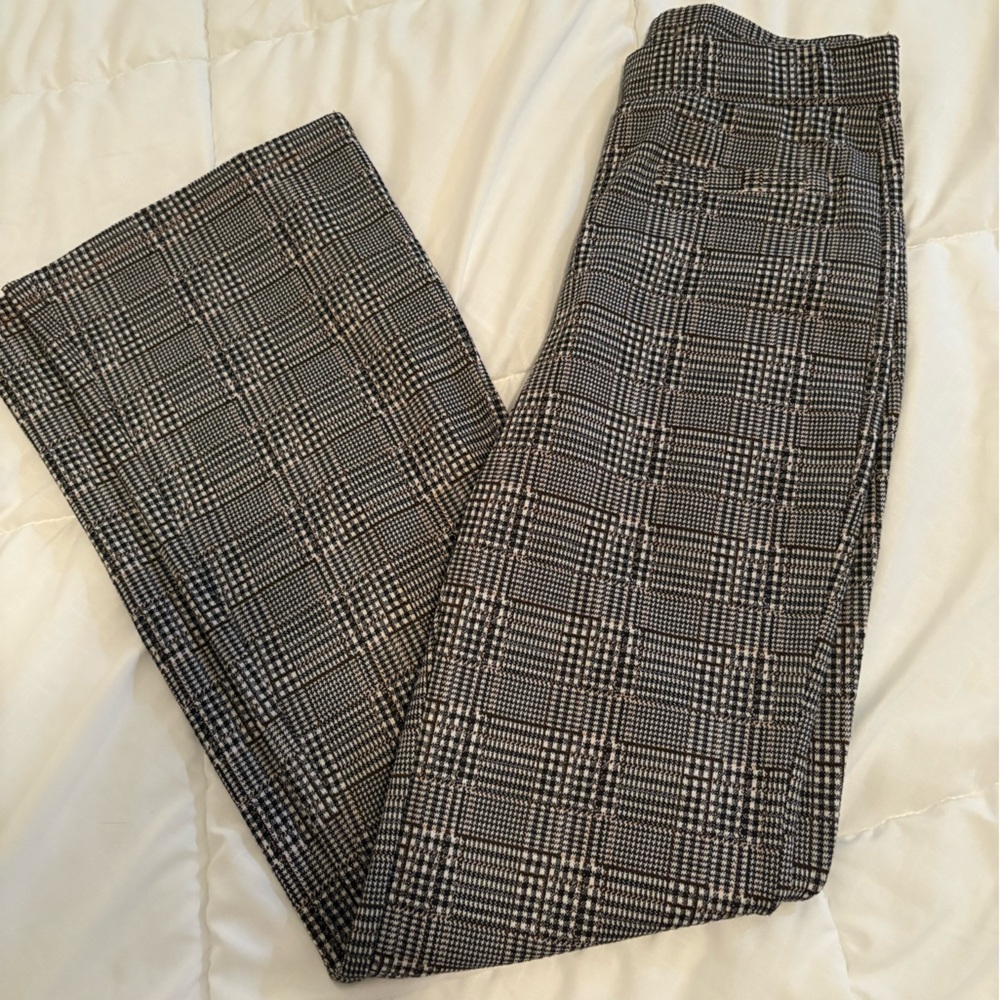 Plaid flare pants